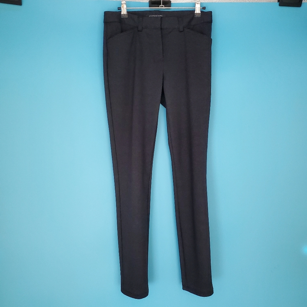 Andrew Marc Trousers Size 4 Skinny Low Rise Black